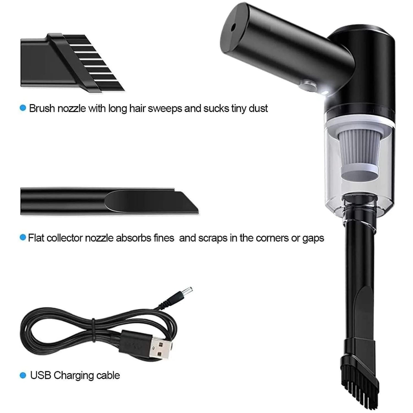 BD Portable Air Duster & Wireless Vacuum Cleaner — Compact Cleaning Power Anywhere 🧹✨