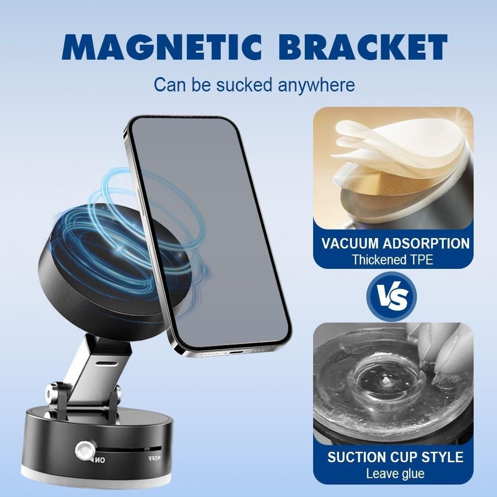 Vacuum Magnetic Suction Phone Holder — Hands‑Free Convenience Anywhere 🚗📱